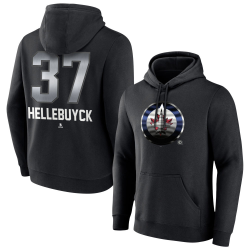 Men's Winnipeg Jets Black Midnight Mascot Logo Connor Hellebuyck Player Pullover Hoodie Men's Winnipeg Jets Black Midnight Mascot Logo Connor Hellebuyck Player Pullover Hoodie