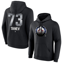 Men's Winnipeg Jets Black Midnight Mascot Logo Brandon Tanev Player Pullover Hoodie Men's Winnipeg Jets Black Midnight Mascot Logo Brandon Tanev Player Pullover Hoodie
