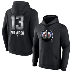 Men's Winnipeg Jets Black Midnight Mascot Logo Gabriel Vilardi Player Pullover Hoodie Men's Winnipeg Jets Black Midnight Mascot Logo Gabriel Vilardi Player Pullover Hoodie